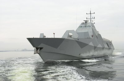 The all carbon fibre Visby Class corvette.